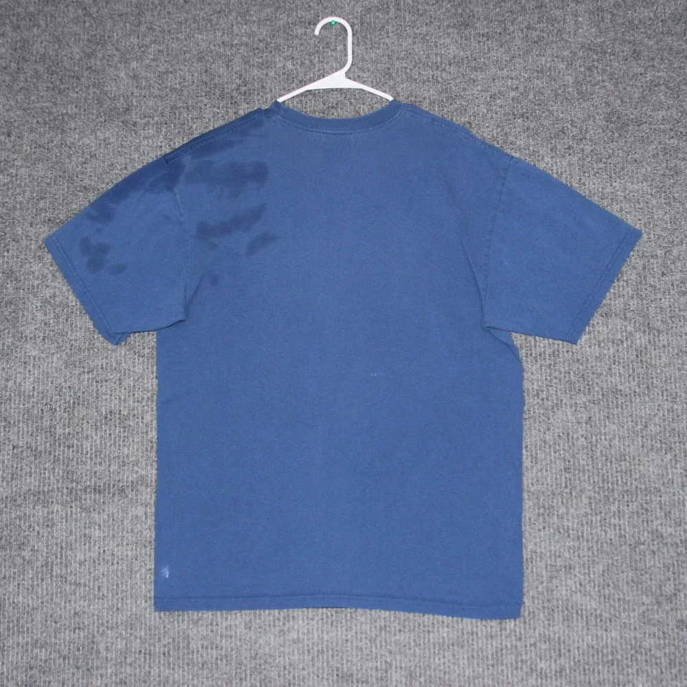Nike Men Blue Short Sleeve T‎ Shirt Logo Graphic Size L Made in Mexico